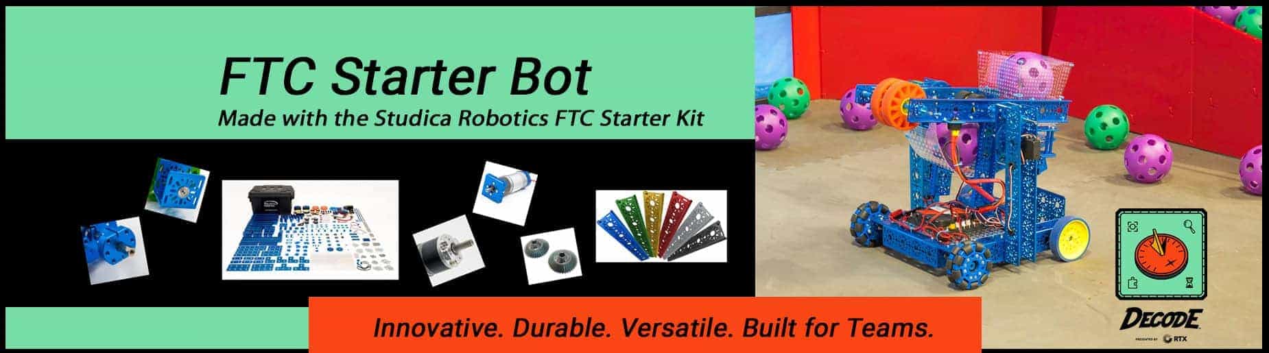 FTC Starter Bot created with the FTC Starter Kit for DECODE